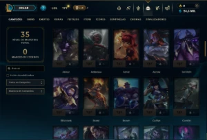 Bronze 1 com 80 Champs e 4 Skins - League of Legends LOL