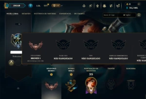 Bronze 1 com 80 Champs e 4 Skins - League of Legends LOL