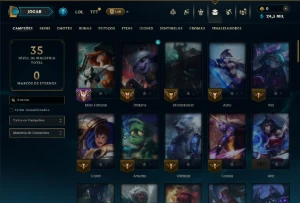 Bronze 1 com 80 Champs e 4 Skins - League of Legends LOL