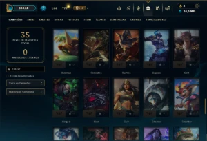 Bronze 1 com 80 Champs e 4 Skins - League of Legends LOL