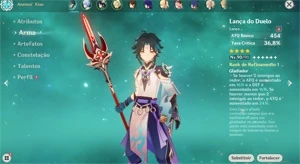 AYATO, ARMA DELE, VENTI, RAIDEN, XIAO, ZONGHLI + 5 ESTRELAS - Genshin Impact