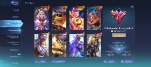 Conta com 328 skins Full emblema - Mobile Legends