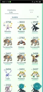 Conta Pokémon Go Lvl 36 ( 77 Shinys+80 Lendários+12 Míticos) - Pokemon GO
