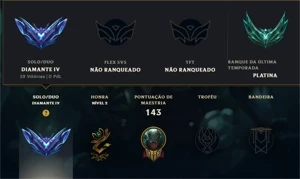 Conta d4, 60% winrate - League of Legends LOL