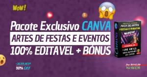 [Promoção] +De 200 artes do Canva - 100% Editável