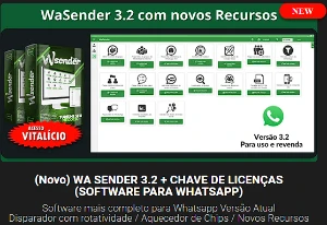 Wa Sender 3.2 + Chave De Licenças (Software Para  [conteúdo removido] app) - Outros