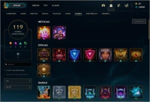 Conta de league of legends Platina 4 ( 143 Skins ) LOL
