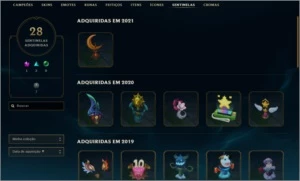Conta league of legends lvl 387 todos os champs 504 skins LOL