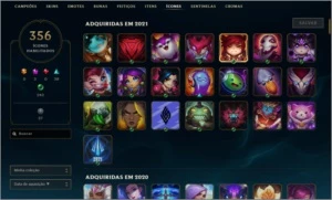 Conta league of legends lvl 387 todos os champs 504 skins LOL