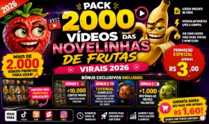 🍓 PACK +2.000 Vídeos das Novelinhas de Frutas Virais 2026 - Vídeos e Cortes Cortes Virais