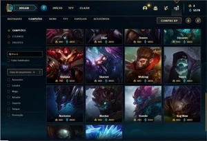 Conta prata 2 com 130 Champs e 101 Skins + 3 Vitoriosas - League of Legends LOL