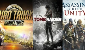 Conta STEM com EURO TRUCK + AC Unity + Tomb Raider