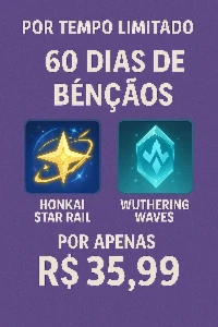 Bençãos 30 Dias Wuthering Waves/Hsr Barato