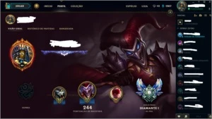 conta d1 season 8 - League of Legends LOL