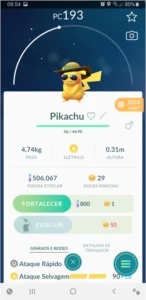 Pikachu com Chapeu de Verão e Oculos Escuros - Pokemon GO