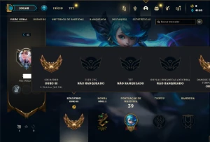 Ouro 3 com 40 Champs e 10 Skins - League of Legends LOL