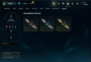 Ouro 3 com 40 Champs e 10 Skins - League of Legends LOL