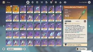 CONTA Genshin Impact RANK 55 Com 8 Personagens 5*