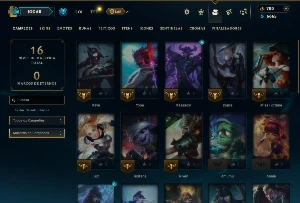 Unranked lv 17 com 35 Champs e 4 Skins + 700 RP - League of Legends LOL