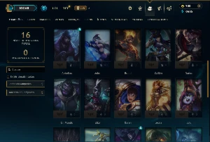 Unranked lv 17 com 35 Champs e 4 Skins + 700 RP - League of Legends LOL