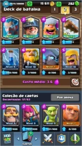 Conta Clash Royale - 3 LENDÁRIAS - LEVEL 10 - TROCA DE NOME