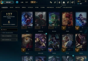 platina 3, 37 Skins, 1 Mítica, 2 Lendária, Honra 5, Lvl 68 - League of Legends LOL