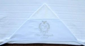 Toalha de Capuz para Batizado com Embalagem Personalizada