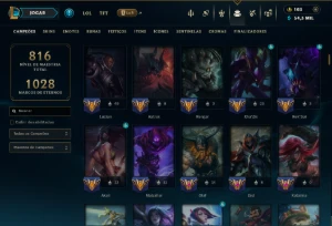 Ouro 2 com TODOS os Champs e 235 Skins ( JG / MID / ADC ) - League of Legends LOL