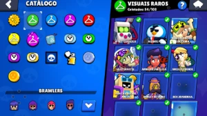 Conta Brawl Stars muitas skin