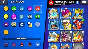 Conta Brawl Stars muitas skin