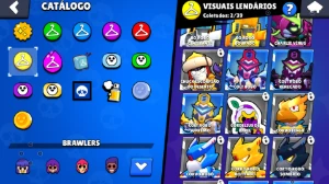 Conta Brawl Stars muitas skin