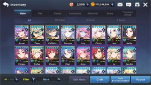 Conta Grand Chase Mobile│1,6KK PB│
