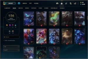 Conta ouro 4 com 134 champs e 126 skins (4 vitoriosas) - League of Legends LOL