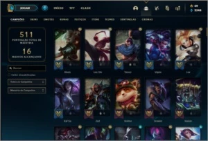 Conta ouro 4 com 134 champs e 126 skins (4 vitoriosas) - League of Legends LOL
