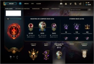Conta ouro 4 com 134 champs e 126 skins (4 vitoriosas) - League of Legends LOL
