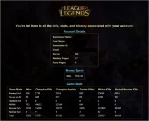 Conta LoL Platina 5 - League of Legends