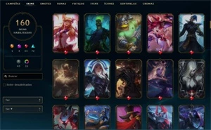 Conta de LoL Platina, com emote de mestre e eterno em todos - League of Legends