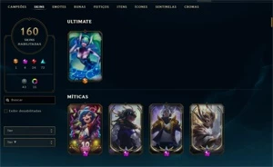 Conta de LoL Platina, com emote de mestre e eterno em todos - League of Legends