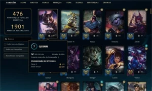Conta de LoL Platina, com emote de mestre e eterno em todos - League of Legends