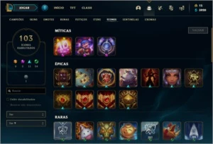 CONTA PLATINA 4 COM HECARIM LANCEIRO ZERO - SKIN MÍTICA - League of Legends LOL