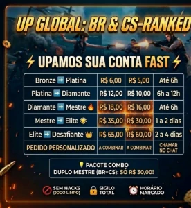 ⚡ Up Global Fast: Br & Cs Mestre Em Até 6H Preço Mais Barato