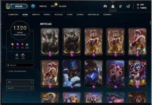 CONTA RARA COM TODAS AS SKINS PRESTÍGIOS 2022 LIMITADA - League of Legends LOL
