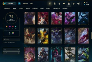Bronze 4 com 150 Champs e 72 Skins ( MID / ADC ) - League of Legends LOL