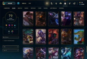 Bronze 4 com 150 Champs e 72 Skins ( MID / ADC ) - League of Legends LOL