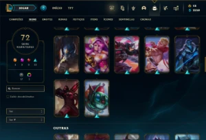 Bronze 4 com 150 Champs e 72 Skins ( MID / ADC ) - League of Legends LOL
