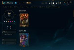 Bronze 2 com 115 Champs e 46 Skins - League of Legends LOL