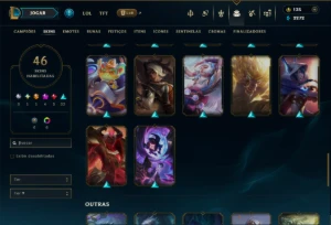 Bronze 2 com 115 Champs e 46 Skins - League of Legends LOL
