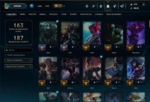 Bronze 2 com 115 Champs e 46 Skins - League of Legends LOL