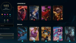 CONTA LOL- LVL 344 - 144 Champions - 103 Skins - FULL ACESSO - League of Legends