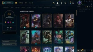 Conta lol ex mestre, atual unranked - League of Legends